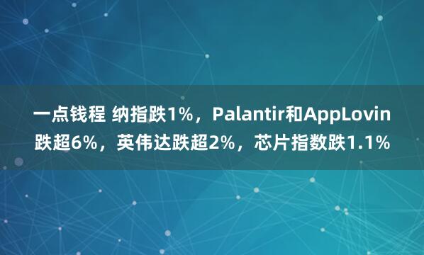 一点钱程 纳指跌1%，Palantir和AppLovin跌超6%，英伟达跌超2%，芯片指数跌1.1%